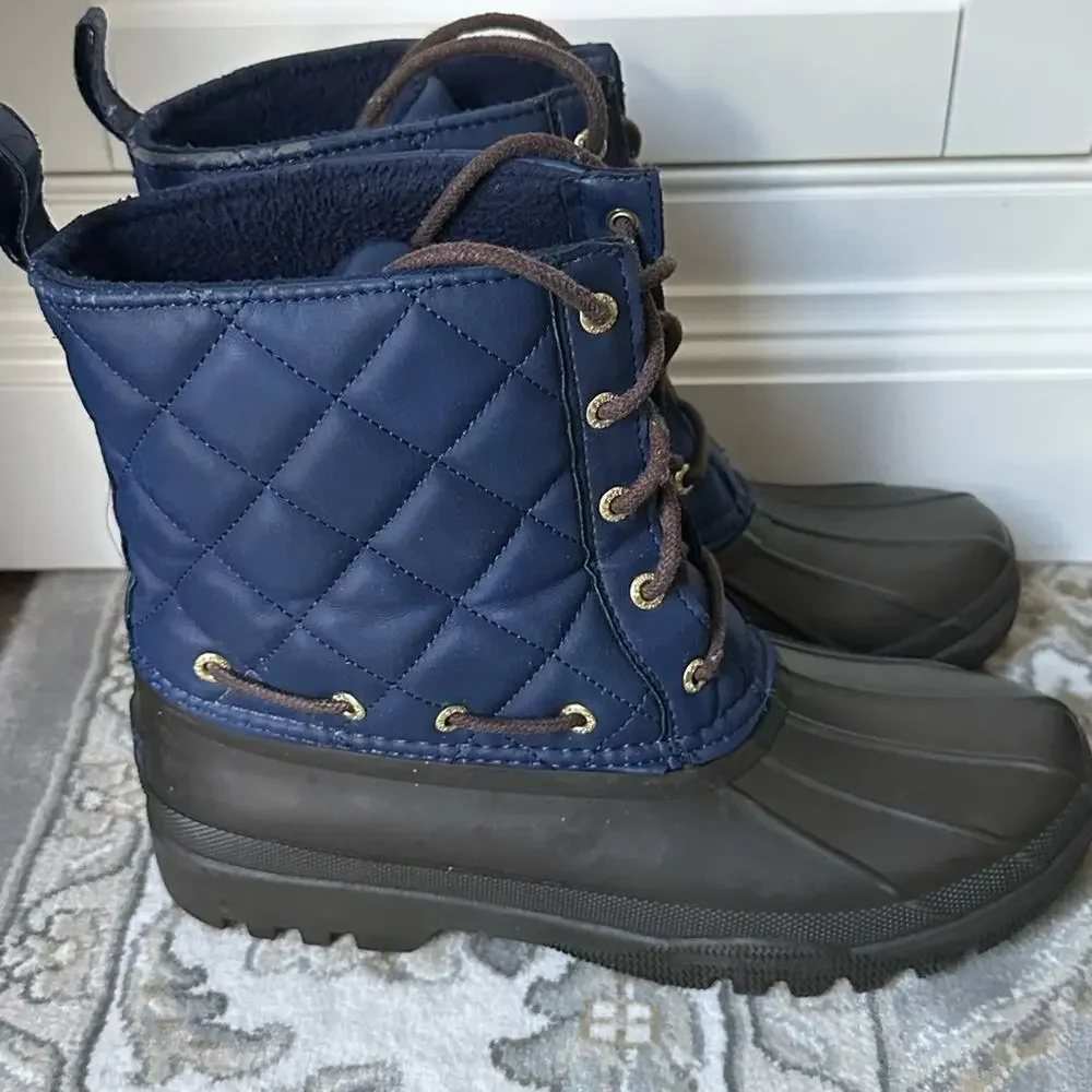 Sperry Women’s Waterproof Rubber Boots, Navy Blue, Size 7